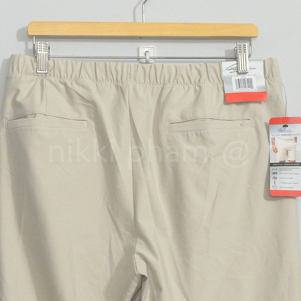 NWT Greg Norman Men’s Pull-On Short in TAN - Picture 5 of 5